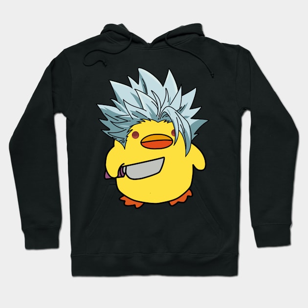 Ban, duck with knife! Hoodie by Anime Meme's